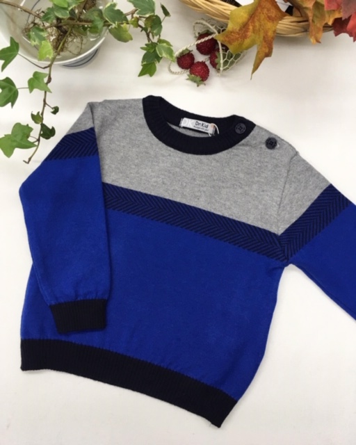 000877 30%OFF*トリプルカラーセーター12M~3才